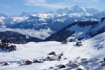 © Ski face au mont Blanc à Praz de Lys Sommand - Praz de Lys Sommand Tourisme